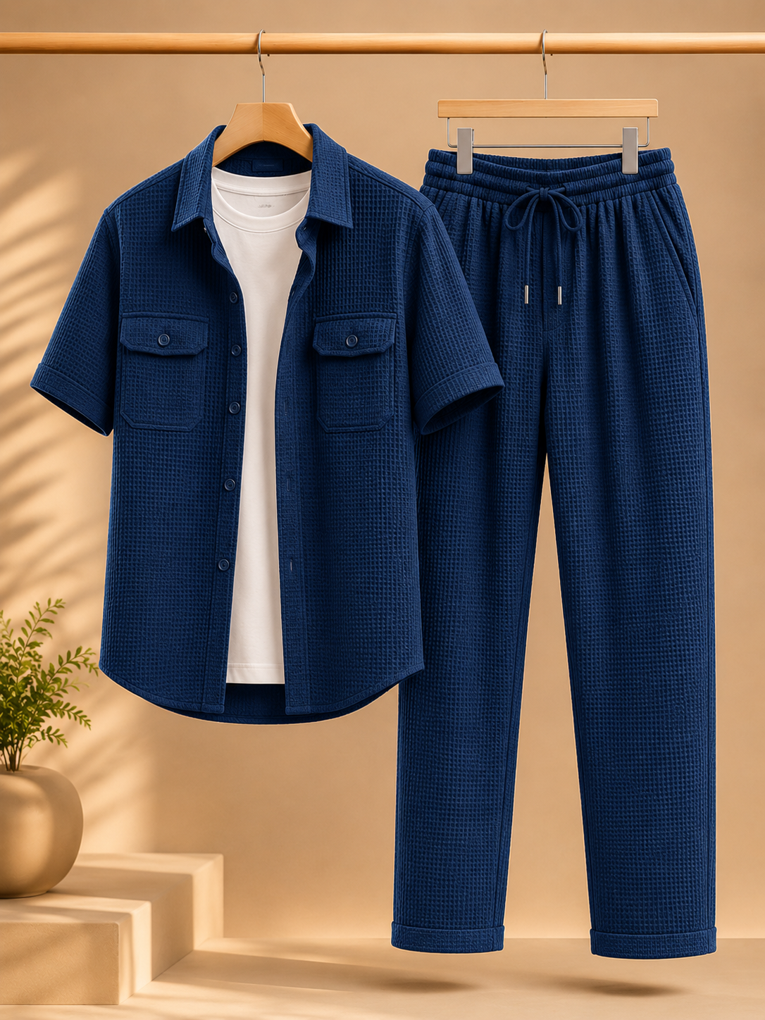 Premium Co-ord Set for mens - Navey Blue
