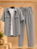 3pc Premium Co-ord Set for mens -  Waffel Grey