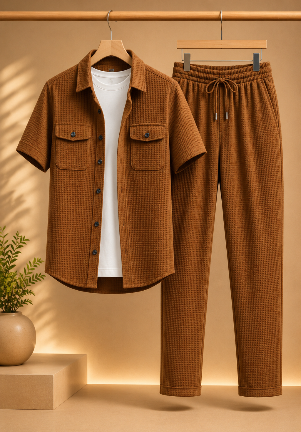 Premium Co-ord Set for mens - Brown