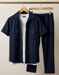 3pc Premium Co-ord Set for mens -  Waffel Blue