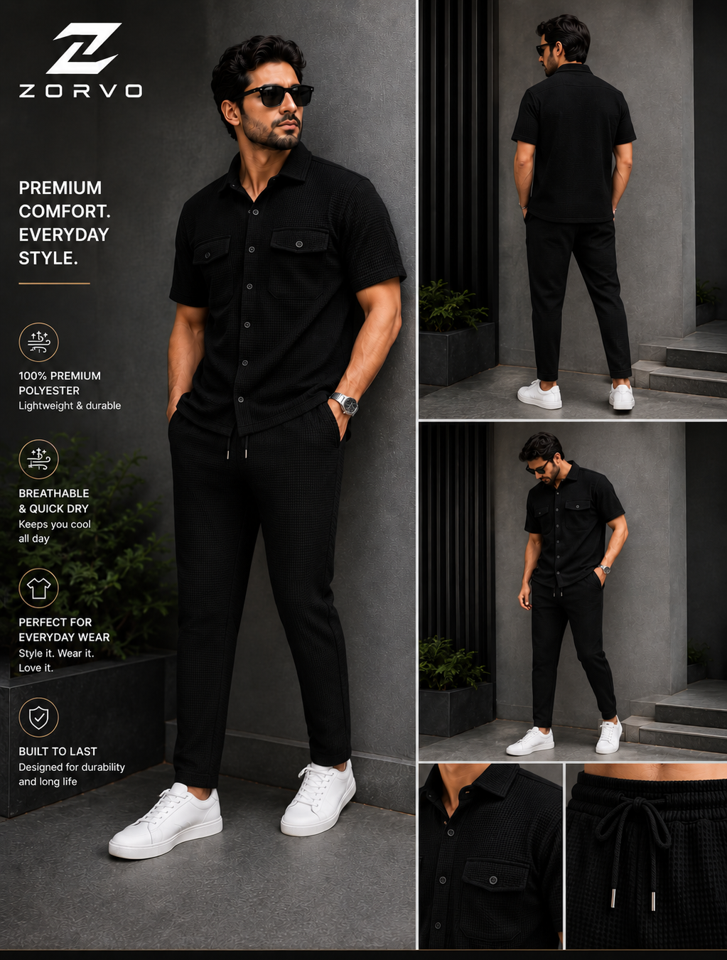 Premium Co-ord Set for mens - Black