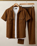 3pc Premium Co-ord Set for mens -Waffel Brown