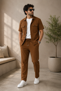 Premium Co-ord Set for mens - Brown