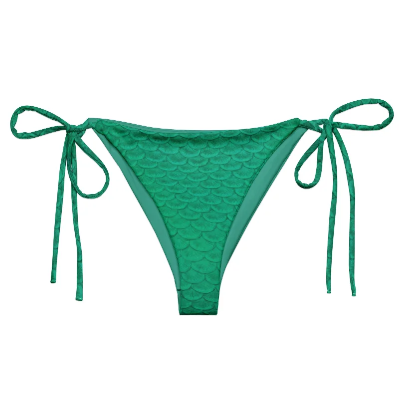 Metallic - finish bikini for a glamorous and eye - catching poolside lookHumphead Wrasse Recycled String Bikini Bottom