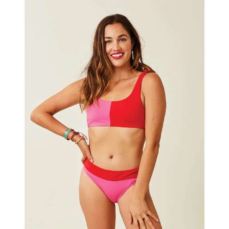 High - waisted bikini for a retro and tummy - flattering lookCarve Stinson Bottom: Fuchsia