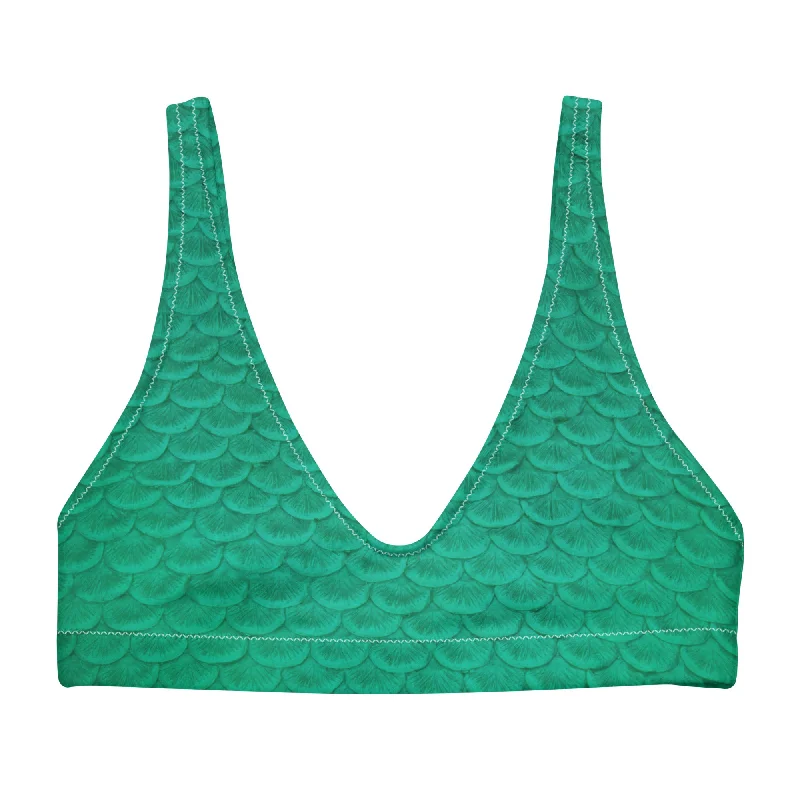 Neon - colored bikini to stand out on the beachHumphead Wrasse Recycled Padded Bikini Top