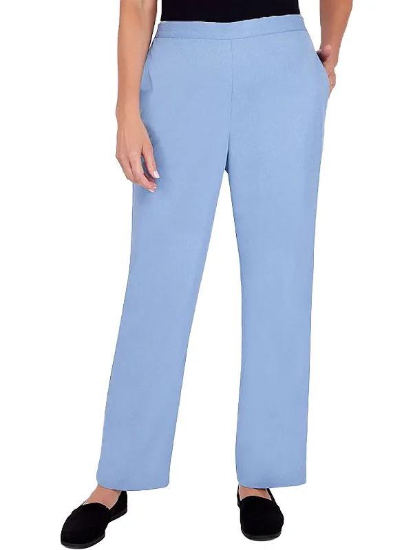 Womens Corduroy High Rise Straight Leg Pants