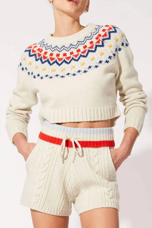 Color - Blocked Women Sweater for a Bold Fashion StatementCarley Sweater In Ivory Multi