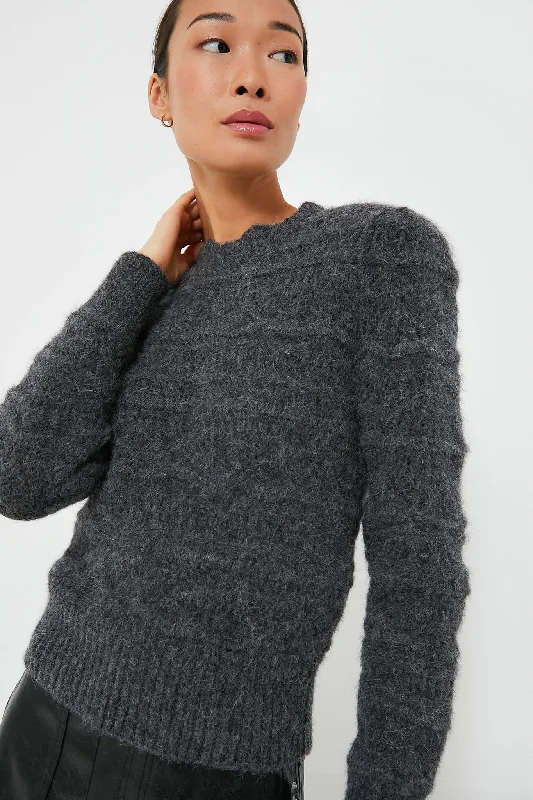 Cashmere Women Sweater with a Luxurious Soft TouchDark Grey Othona Sweater