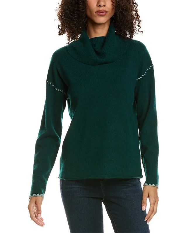 Hooded Women Sweater for Added Comfort and StyleJohnny Was Rhode Cowl Neck Wool & Cashmere-Blend Sweater