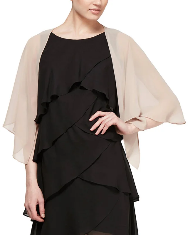 Color - Blocked Women Sweater for a Bold Fashion StatementMulti Wear Chiffon Shawl In Champagne