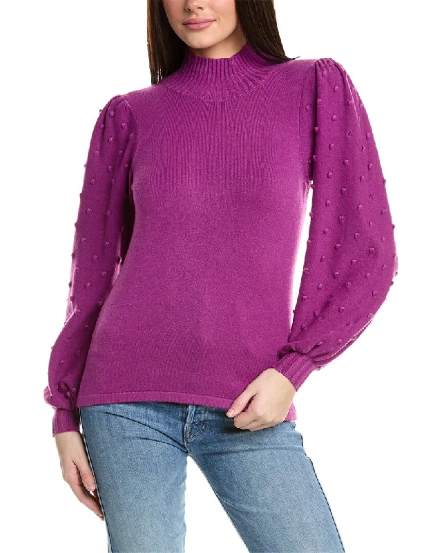 Cropped Women Sweater to Pair with High - Waisted BottomsRain + Rose Turtleneck Sweater