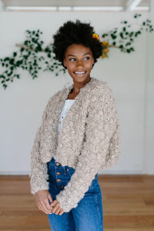 Button - Down Women Sweater for a Versatile LookSnowfall Bobble Cardi