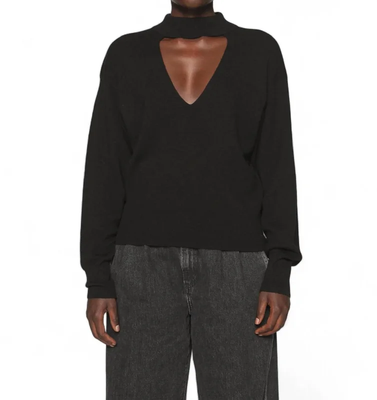 Button - Down Women Sweater for a Versatile LookZoela Sweater In Black