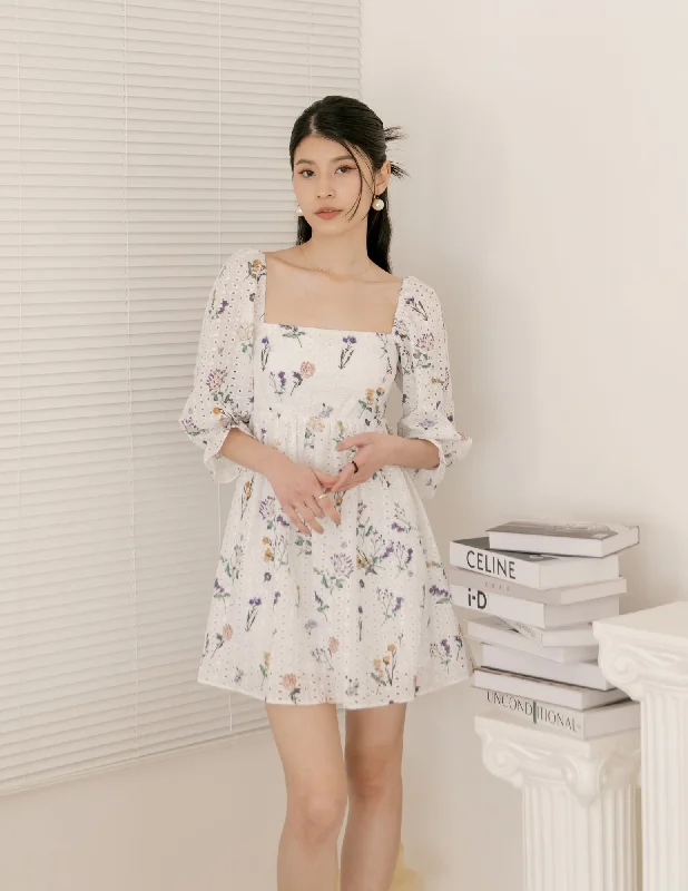 Strapless Women Dress with a Built - in Bra for Comfort and SupportCarly Eyelet Dress in Wildflower