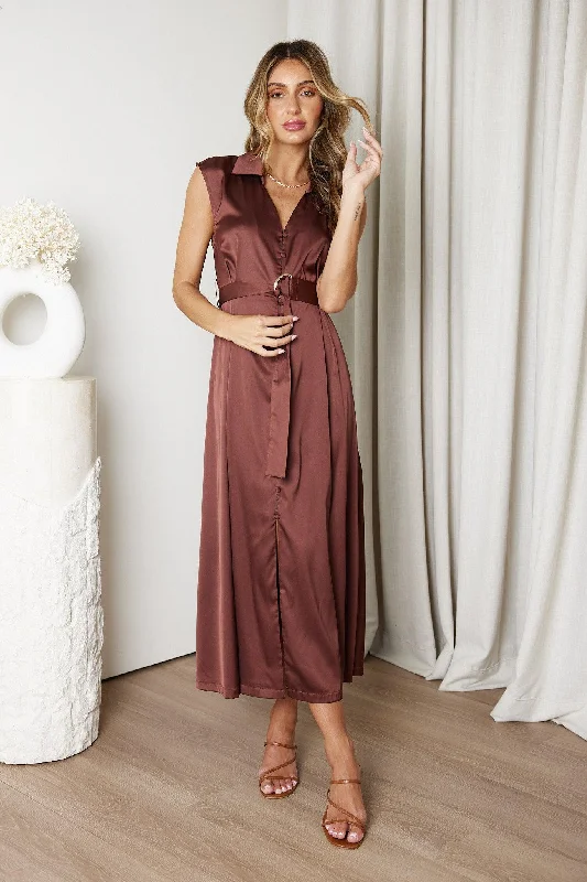 Mermaid - Style Women Dress with a Fitted Silhouette for Special OccasionsGwynette Dress - Mocha