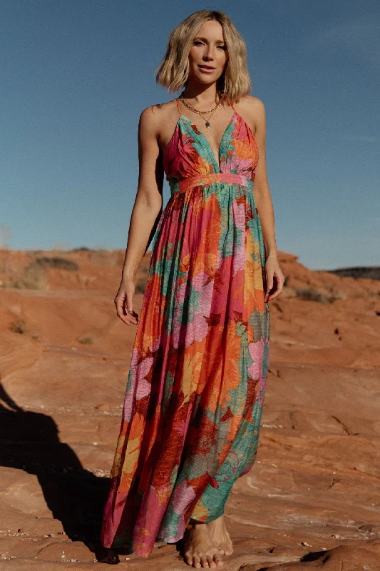 Halter Neck Women Dress to Show Off the Shoulders and NecklineMiramar Maxi Dress | Multi Print