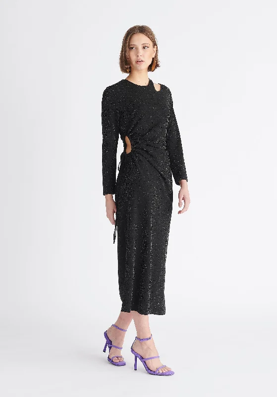 Off - the - Shoulder Women Dress for a Romantic and Feminine LookSparkly Cut Out Dress