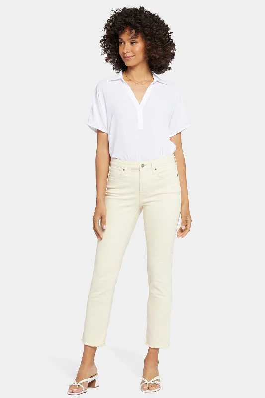 Button - fly women jeans with a traditional touchSheri Slim Ankle Jeans In Petite - Banana Sorbet