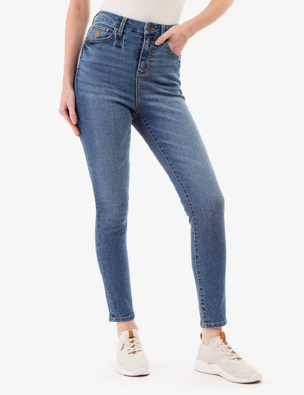 Dark - wash women jeans for a sophisticated and slimming effectULTRA HIGH RISE CURVY JEANS