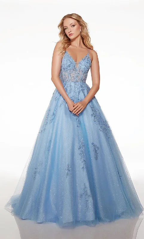 Ball Gown Women Dress with a Full Skirt for a Princess - like LookAlyce A-Line Corset Prom Dress 61633