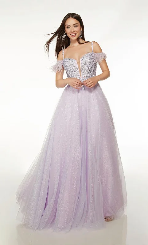 Plus Size Women Dress with a Flattering A - Line Cut for Comfort and StyleAlyce Lace Corset Tulle Prom Dress 61670