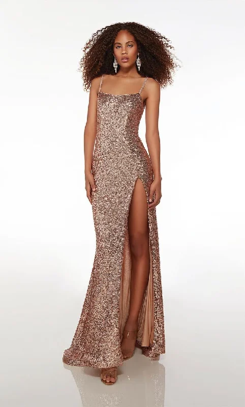 Mini Women Dress with a Short Hem for a Young and Trendy StyleAlyce Simple Sequin Long Prom Dress 61681