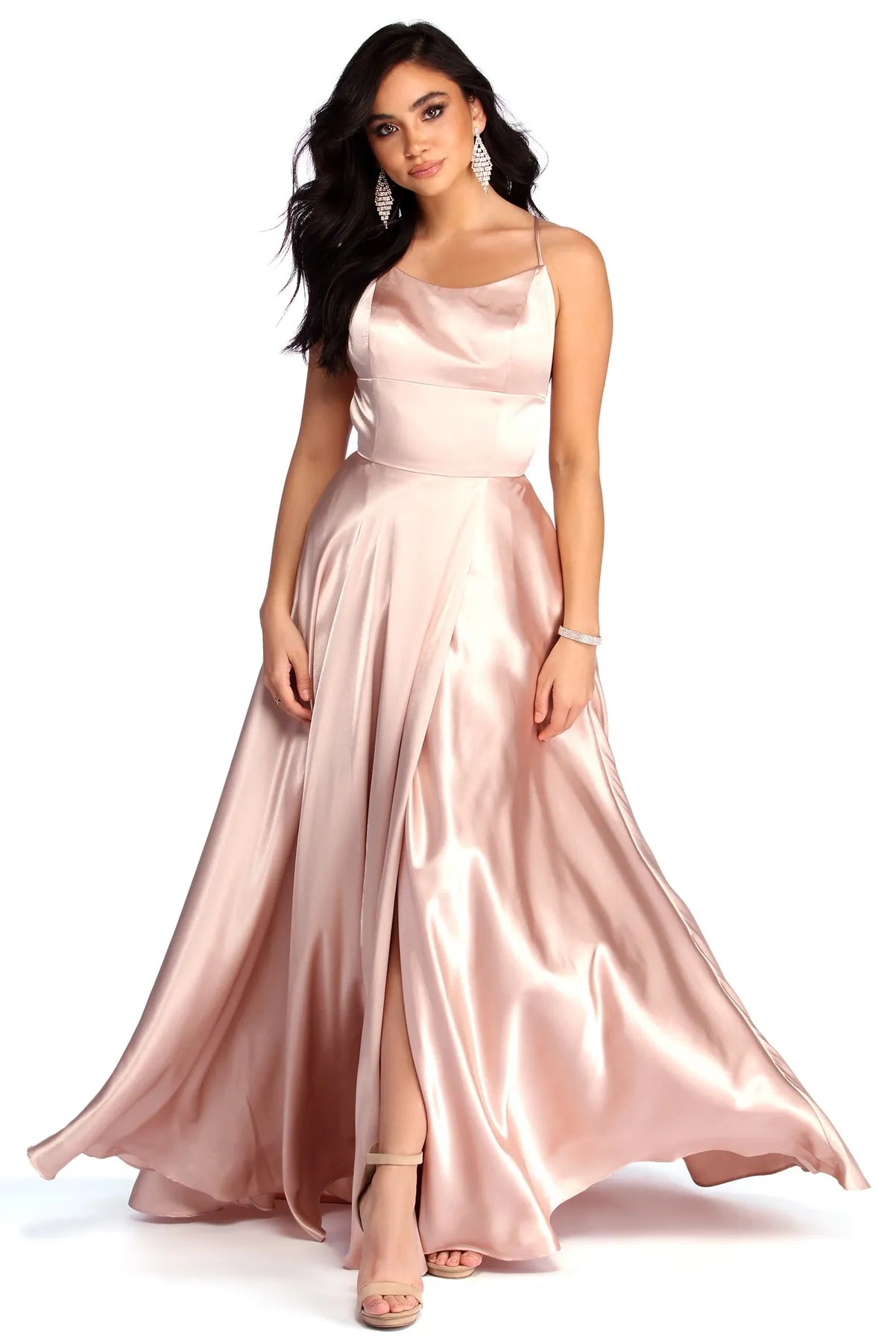 Off - the - Shoulder Women Dress for a Romantic and Feminine LookAurelia Formal Satin Lattice Dress