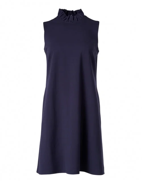 Wrap - Style Women Dress with Adjustable Fit for All Body TypesAvery Navy Ruffle Dress