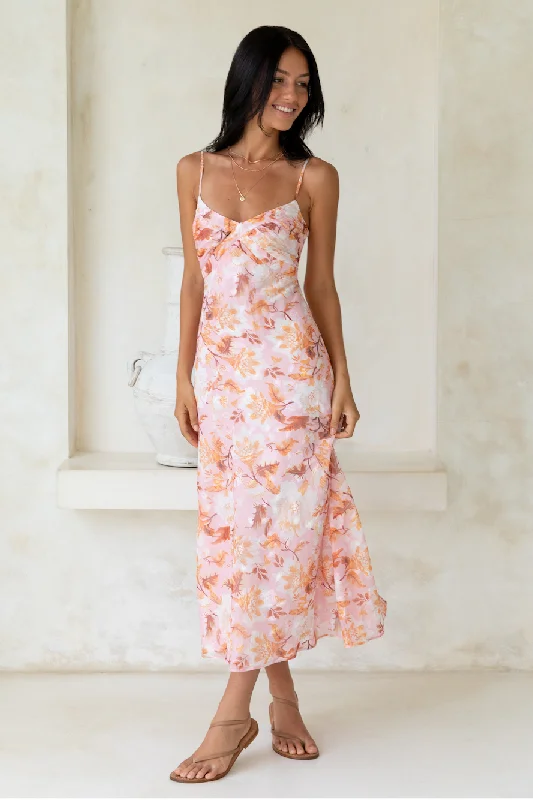 Shift Women Dress with a Simple and Classic Design for Everyday WearBed Of Roses Maxi Dress Pink