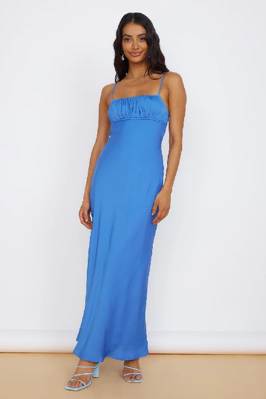 Plus Size Women Dress with a Flattering A - Line Cut for Comfort and StyleEnvious Maxi Dress Blue