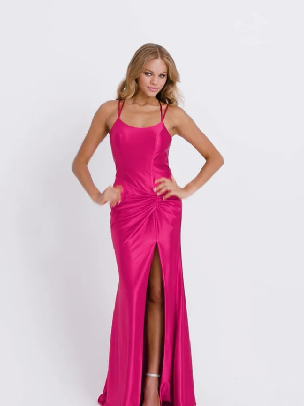 Strapless Women Dress with a Built - in Bra for Comfort and SupportFaviana  Knot Detail Prom Dress 11024