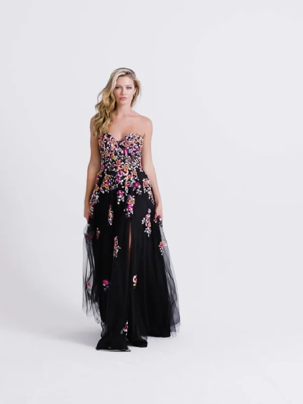 Shift Women Dress with a Simple and Classic Design for Everyday WearFaviana Floral A-Line Strapless Prom Dress 11028