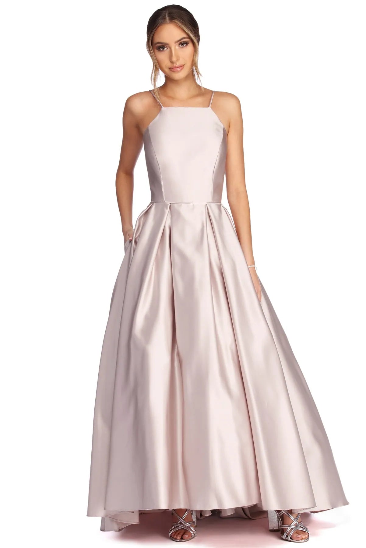 Backless Women Dress for a Sexy and Alluring Look at Evening EventsHarper Formal Satin Ball Gown