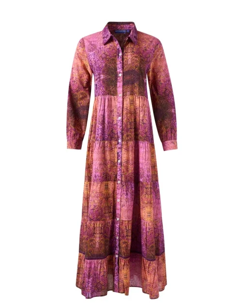 Off - the - Shoulder Women Dress for a Romantic and Feminine LookJinette Magenta Print Shirt Dress