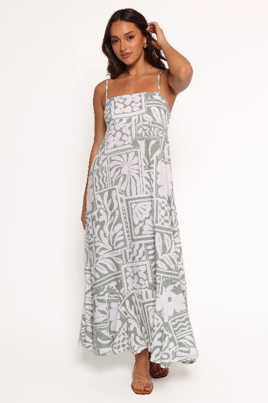 Backless Women Dress for a Sexy and Alluring Look at Evening EventsKelsie Midi Dress - Sage Print