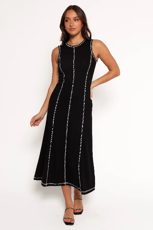 Lace - Embellished Women Dress for an Elegant and Sophisticated AppearanceKyrie Midi Dress - Black White