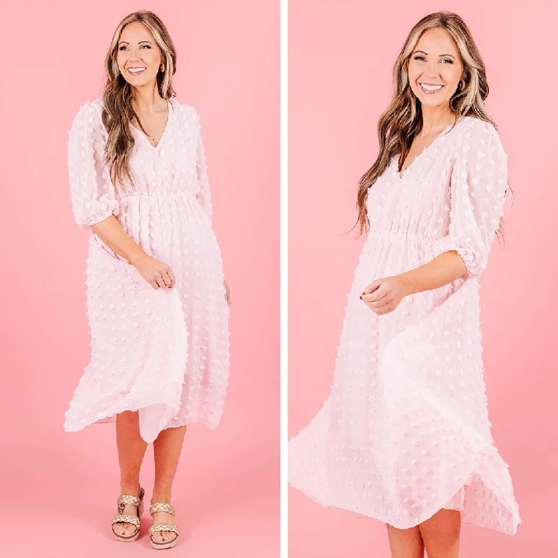 Ruffled Women Dress with Multiple Layers for a Playful and Girly StyleLooking Chic Dress, Pink