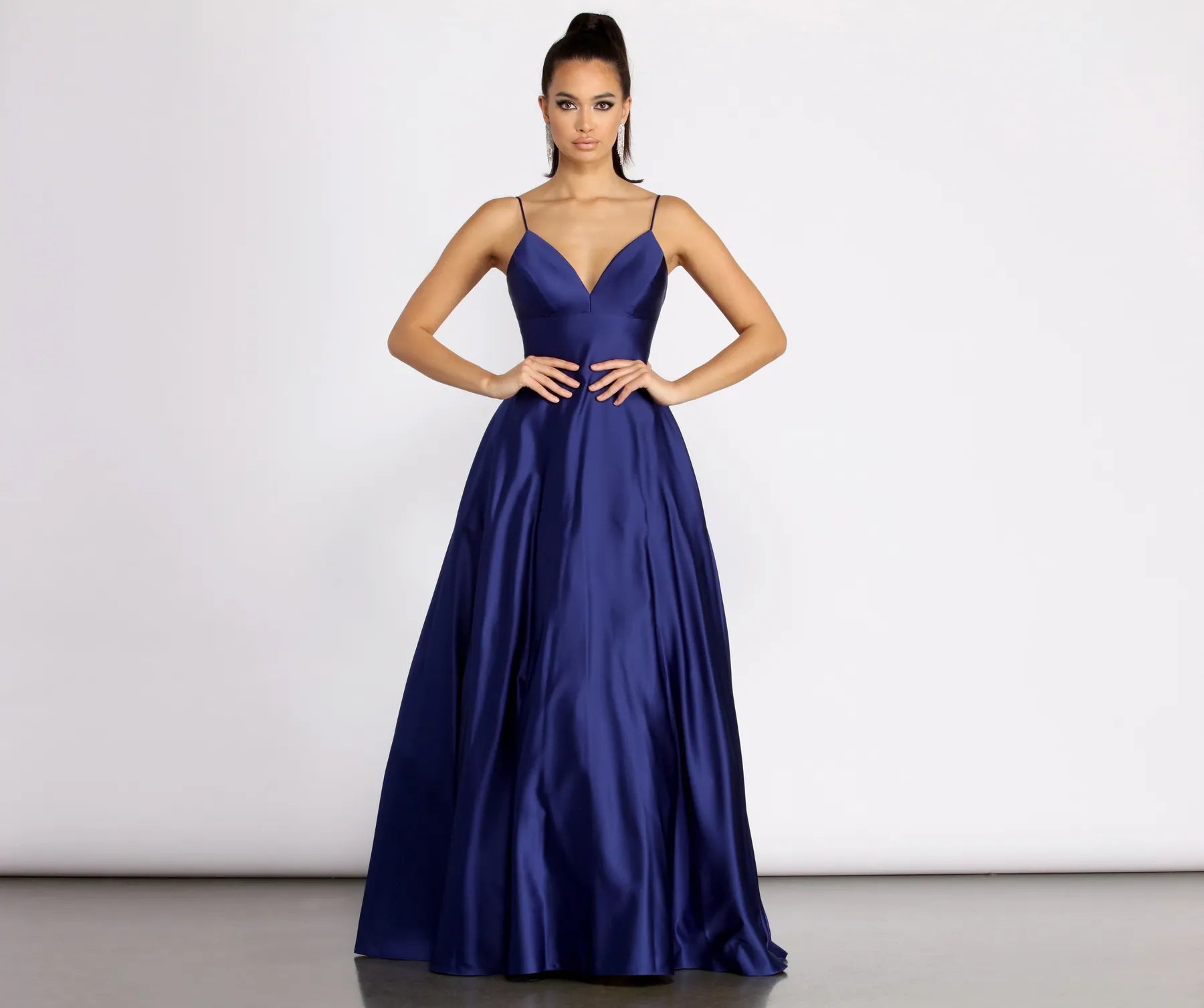 Plus Size Women Dress with a Flattering A - Line Cut for Comfort and StyleMary-Kate Satin Ball Gown