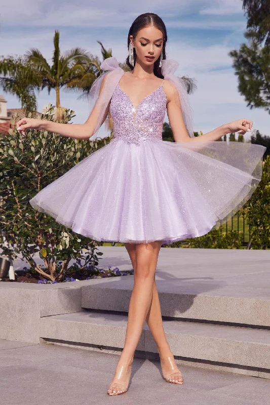 Ruffled Women Dress with Multiple Layers for a Playful and Girly StyleCinderella Divine CD0174 Prom Short Dress Homecoming