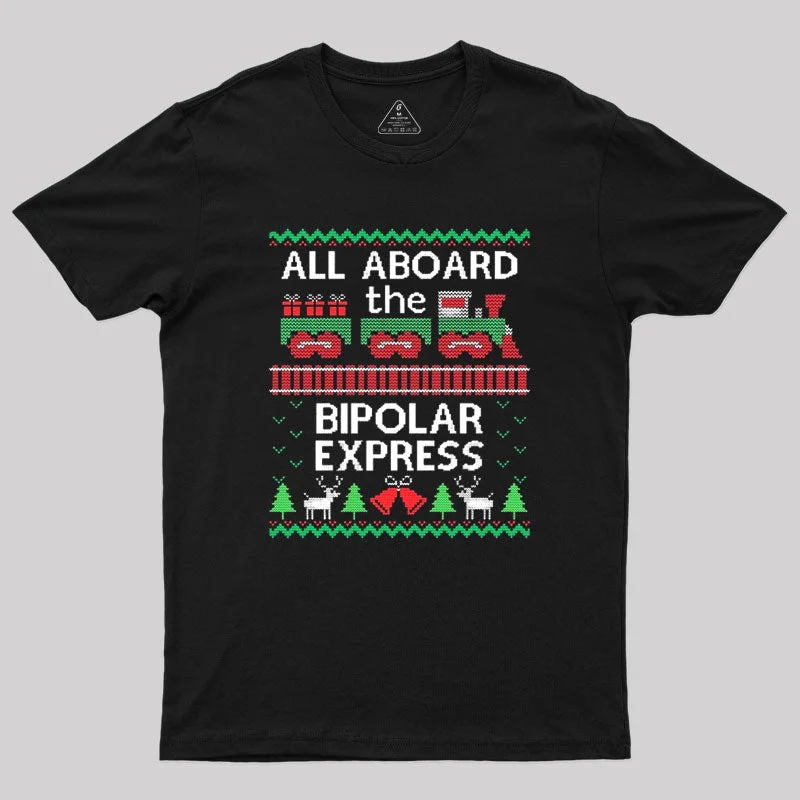 Tie - Dye Women T Shirt with a Bohemian VibeBipolar Express Train Geek T-Shirt