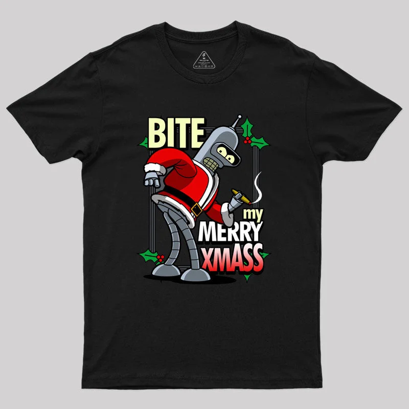 Moisture - Wicking Women T Shirt for Active LifestylesBite my Merry XmASS Geek T-Shirt