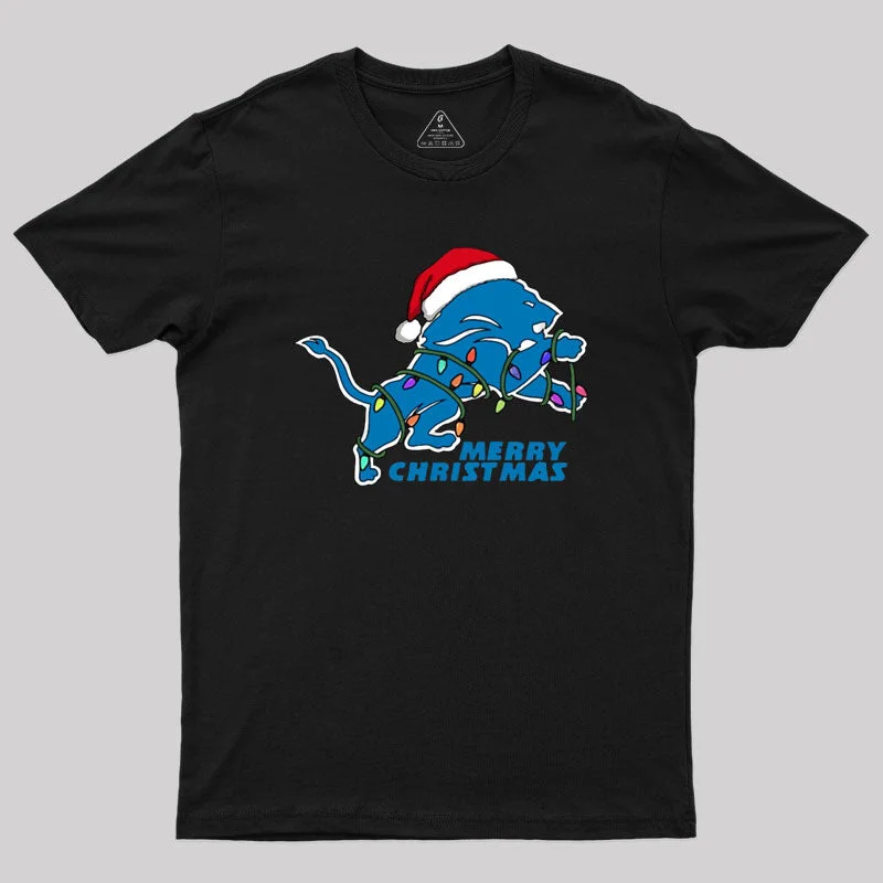 Moisture - Wicking Women T Shirt for Active LifestylesDetroit Lions Merry Christmas Geek T-Shirt