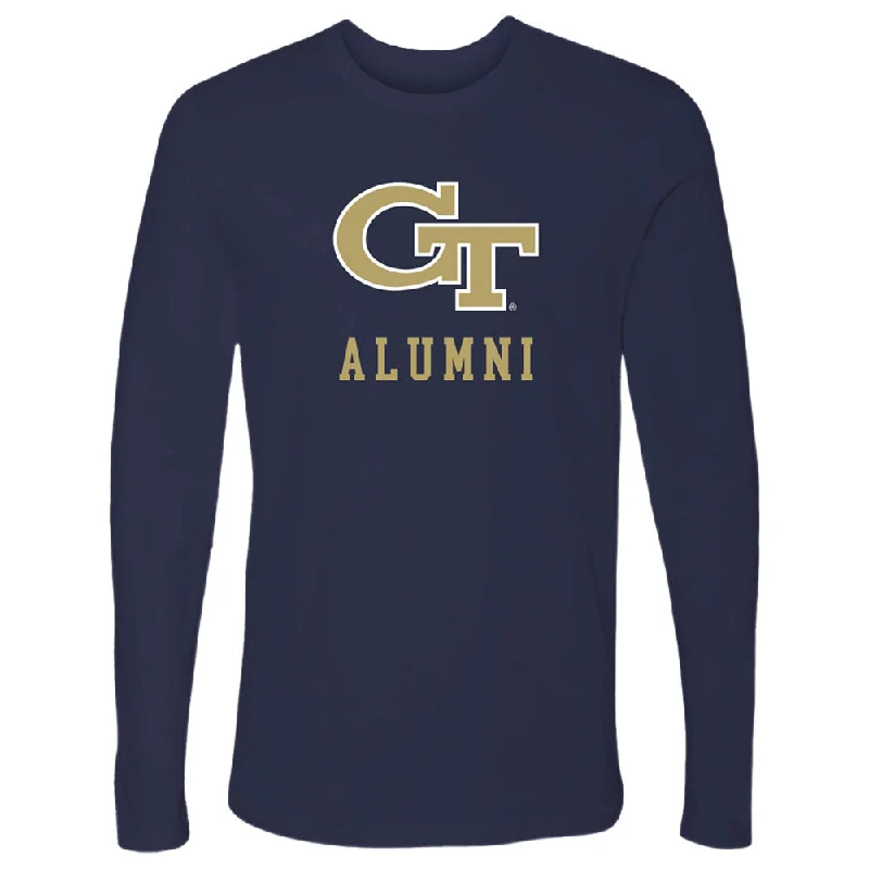 Crop Top Women T Shirt to Pair with High - Waisted BottomsGeorgia Tech Yellow Jackets Logo Alumni Long Sleeve