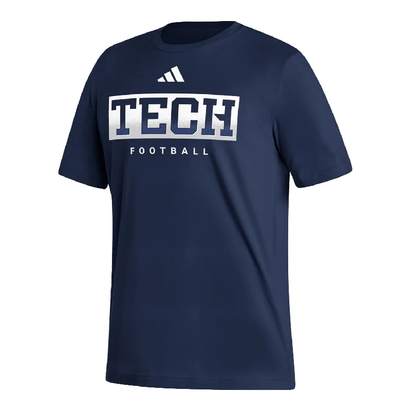 V - Neck Women T Shirt to Enhance the NecklineGeorgia Tech Yellow Jackets Adidas Locker Room Football Navy T-Shirt