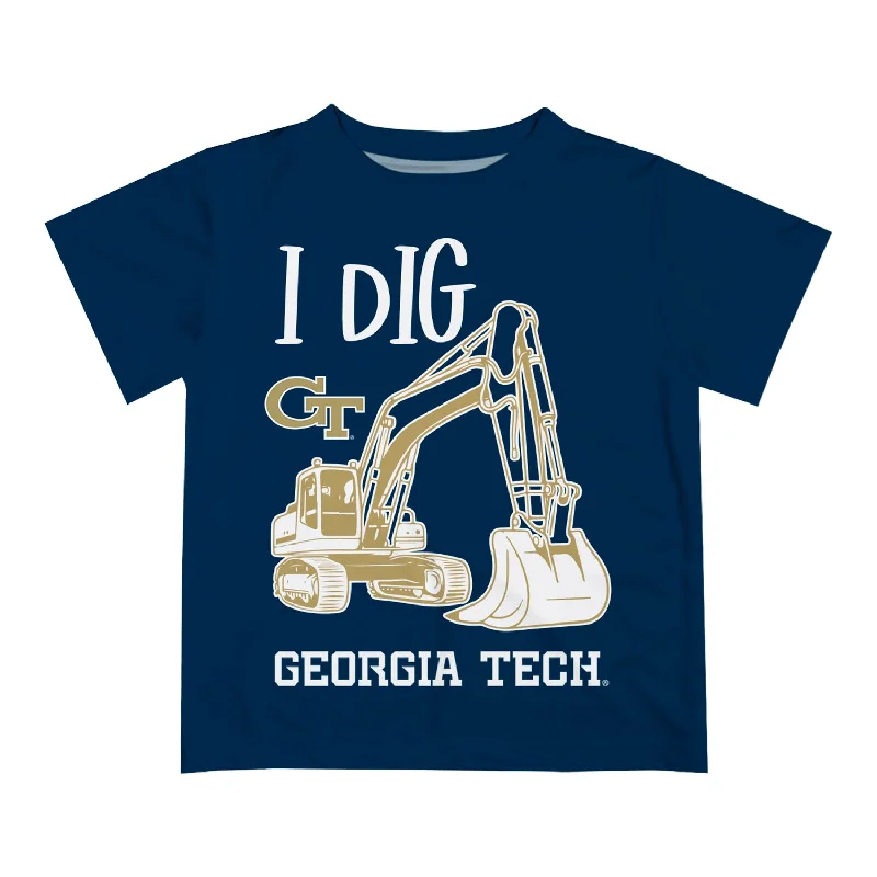 Pocketed Women T Shirt for Added FunctionalityInfant Georgia Tech Yellow Jackets I Dig Navy T-Shirt