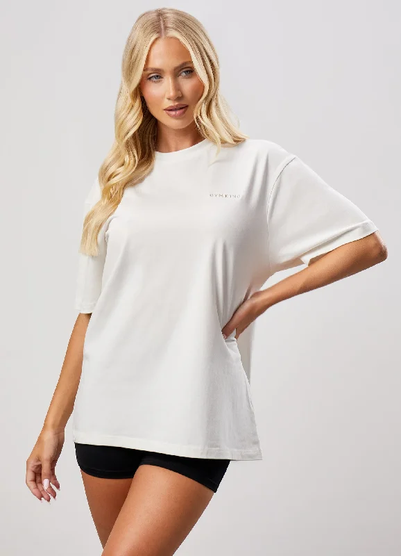 Striped Women T Shirt in a Classic PatternGym King 365 Boyfriend Jersey Tee - Cream