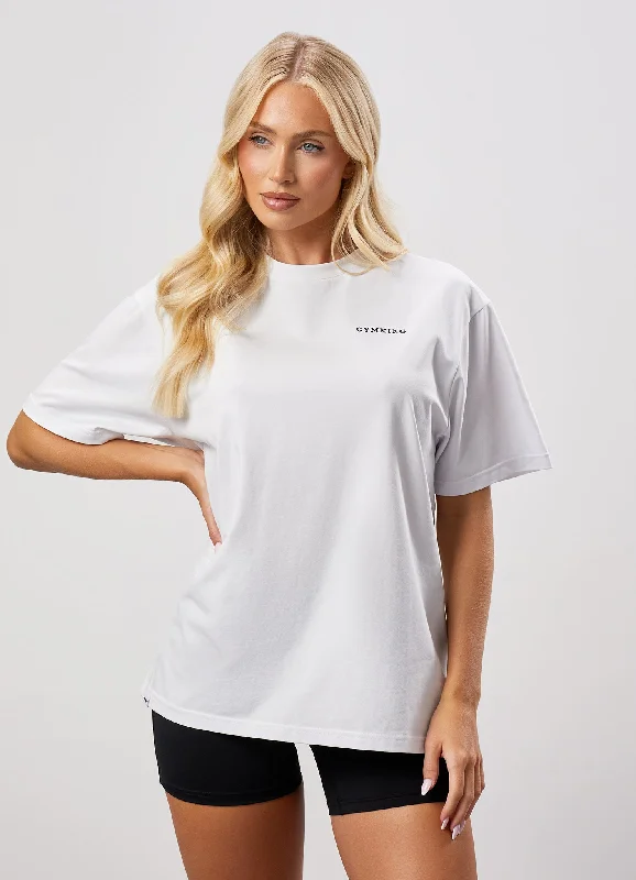 Sheer Women T Shirt for a Stylish and Alluring LookGym King 365 Boyfriend Jersey Tee - White