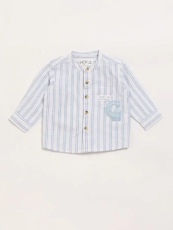 HOP Baby Blue Striped Shirt