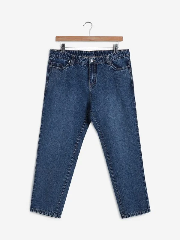 LOV Dark Blue Jennifer Cropped Jeans